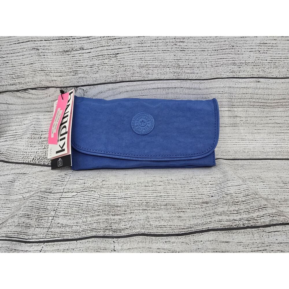 Kipling Money Land Snap Wallet RIFID Havana Blue